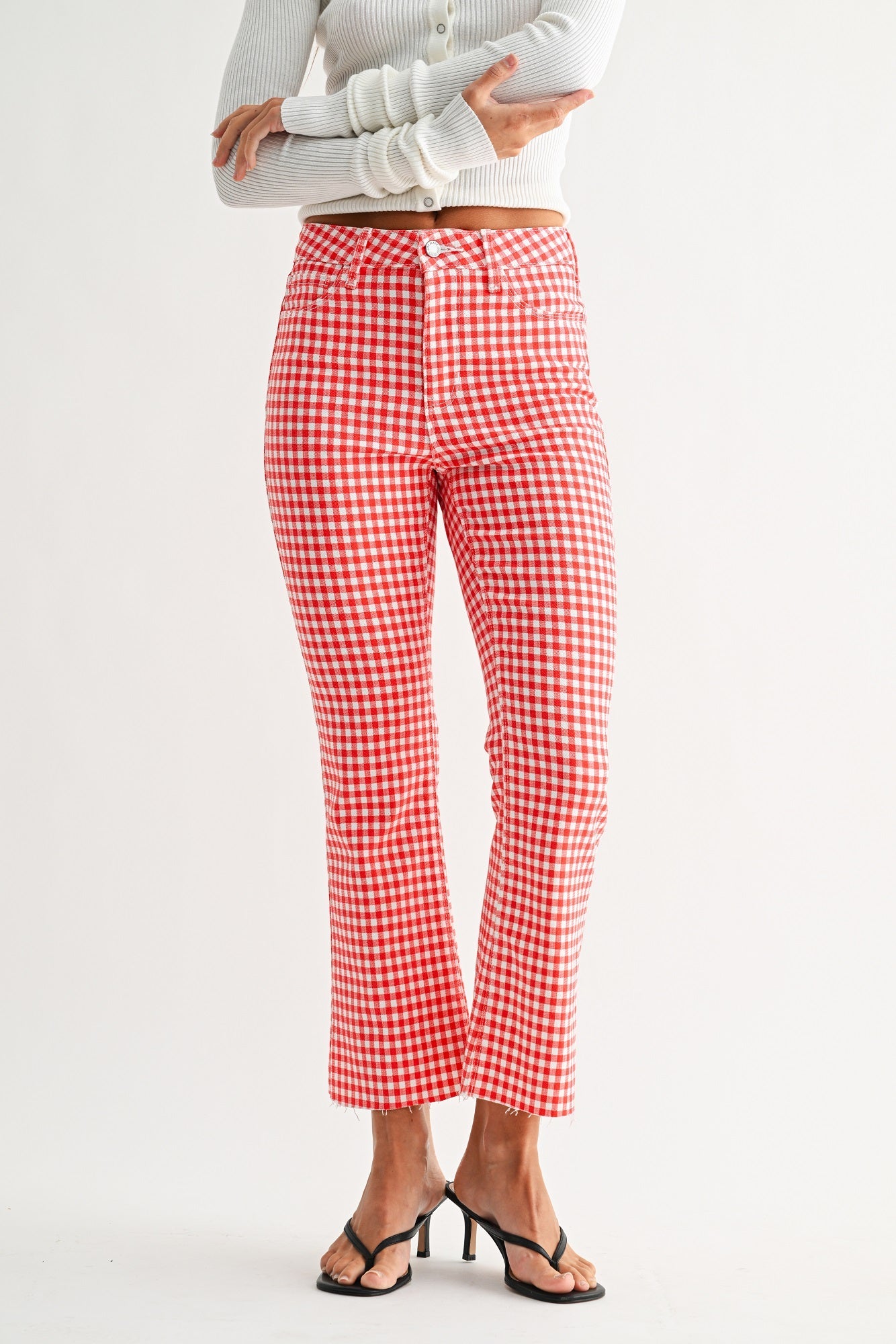 The Cropped Demi Gingham Flare