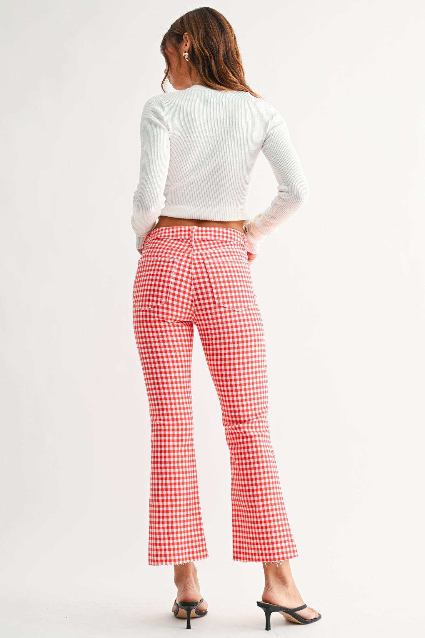 The Cropped Demi Gingham Flare