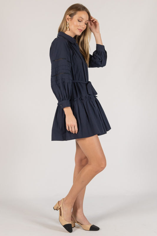 Poplin Eyelet Sweetheart Dress