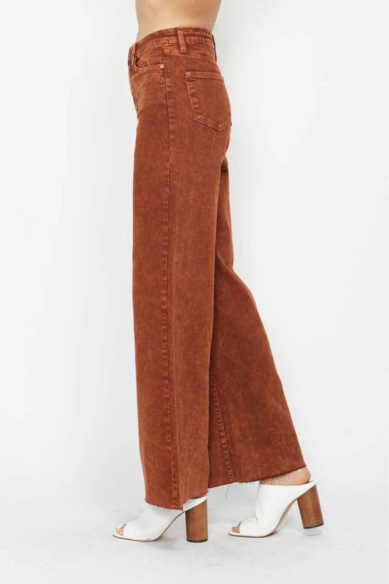 Judy Blue - Pumpkin Spice Raw Hem Jeans