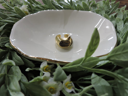 Gold Ring with Tigers Eye Oval