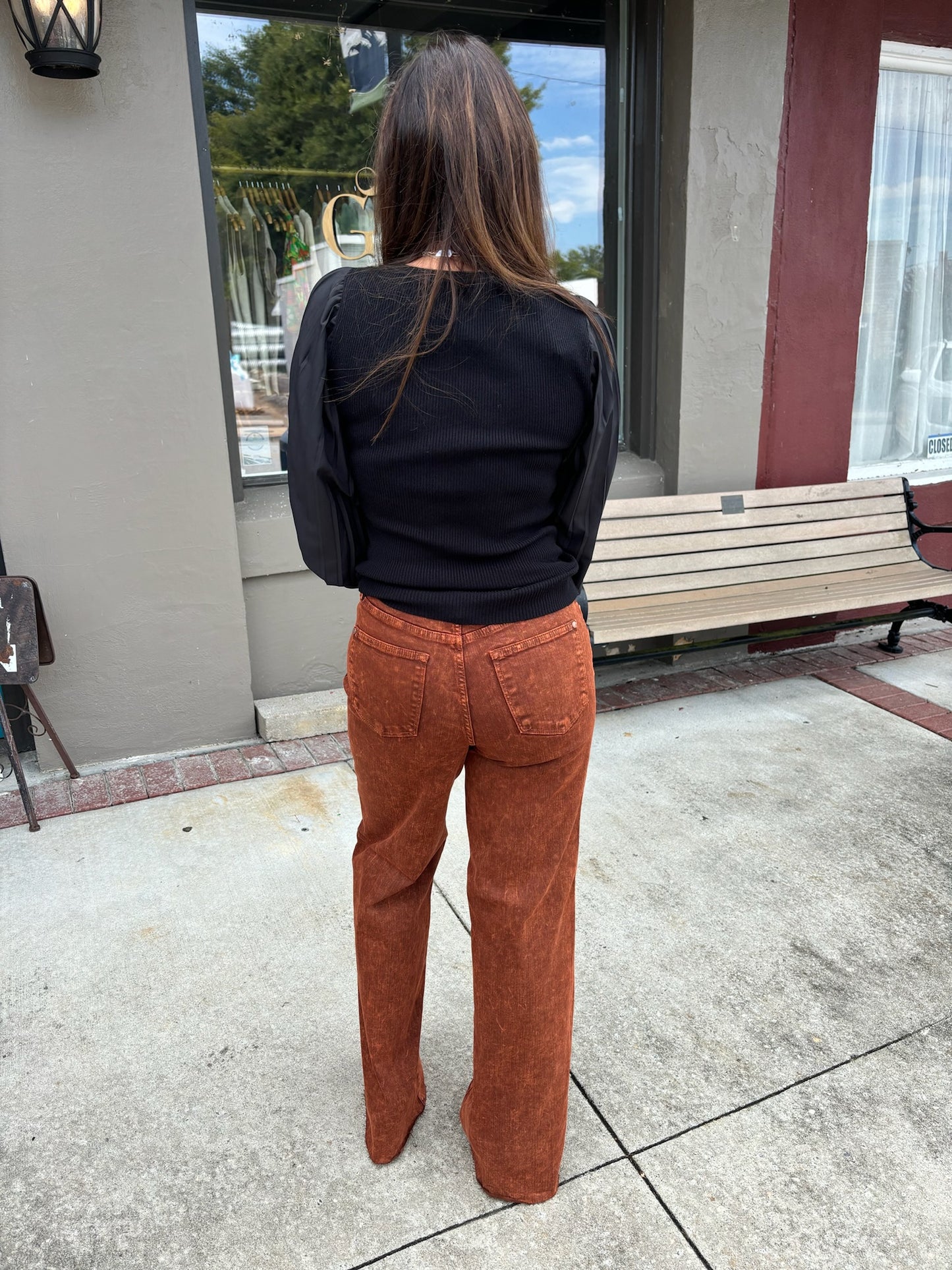 Judy Blue - Pumpkin Spice Raw Hem Jeans