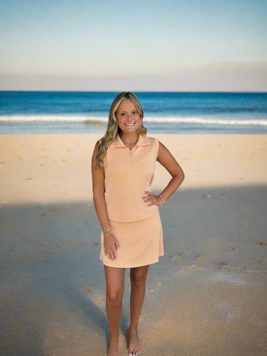 Soft Modal Skort, Peach or Ice Blue