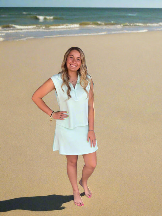 Soft Modal Skort, Peach or Ice Blue