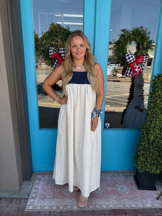 Jackie's Linen Maxi Dress