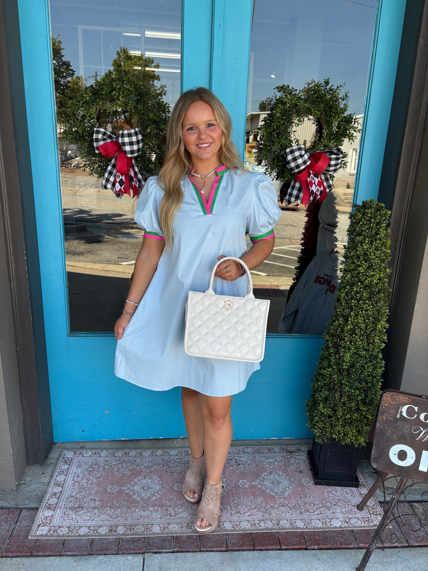 Louise's Striped Collard Dress