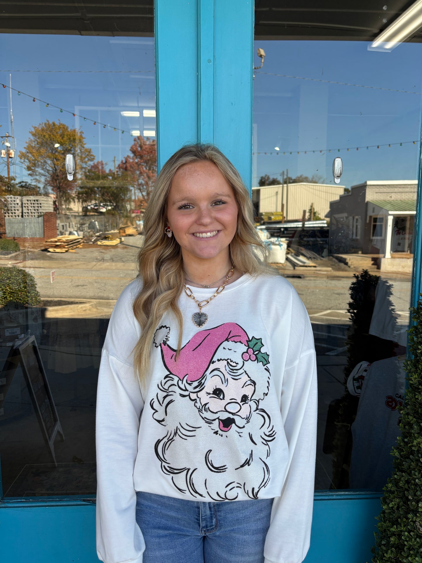 Shine Bright Santa Top