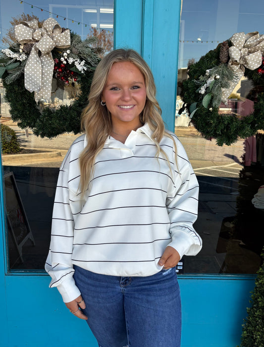 Modal Poly Striped Top