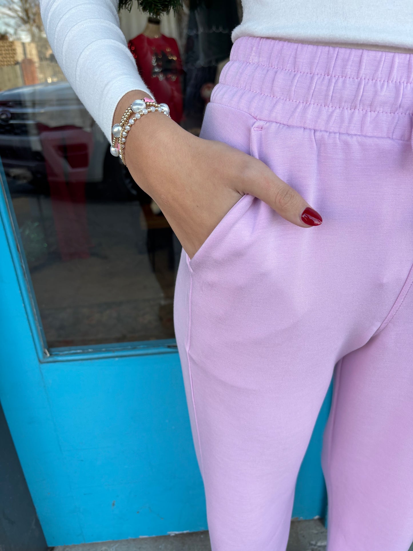 Purple Modal Poly Scuba Pants