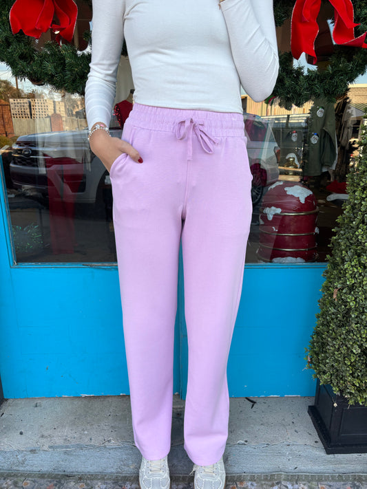 Purple Modal Poly Scuba Pants