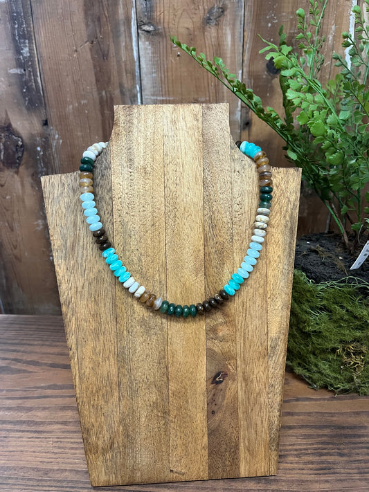 Mint Green Beaded Necklace