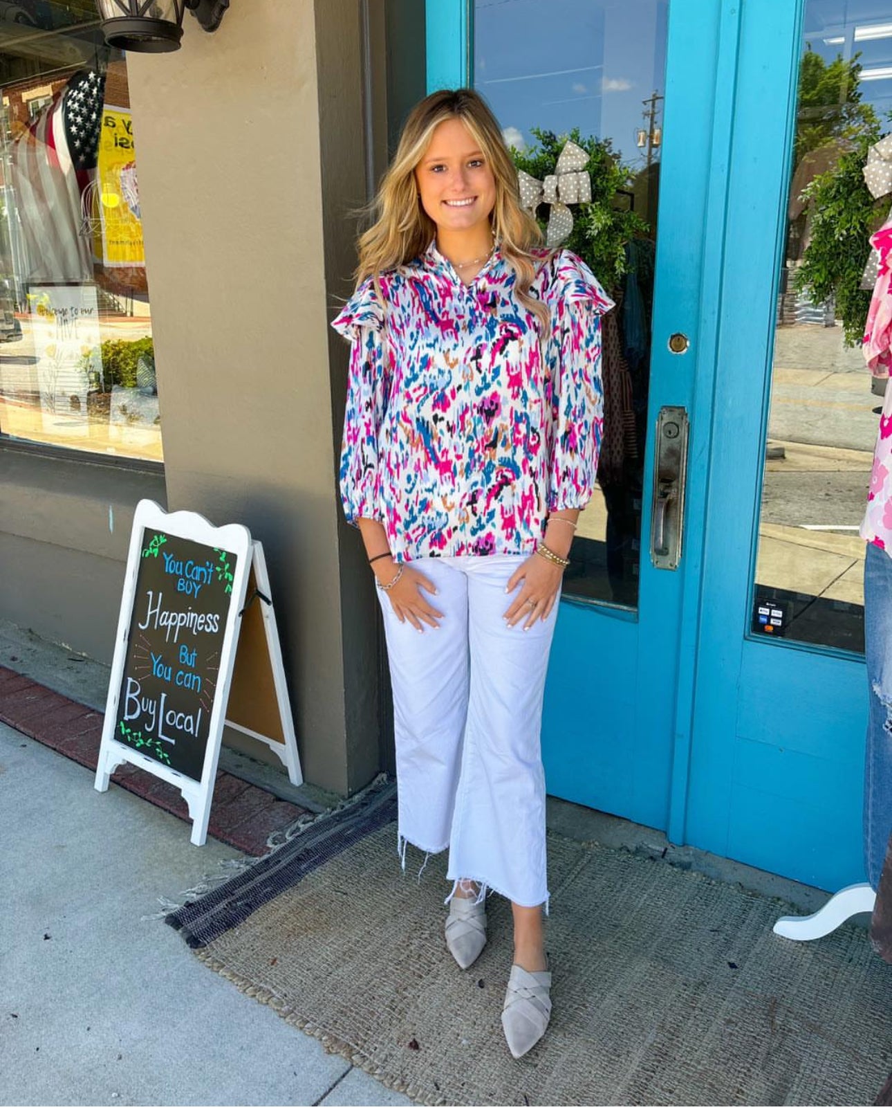 Fun Purple Abstract Blouse