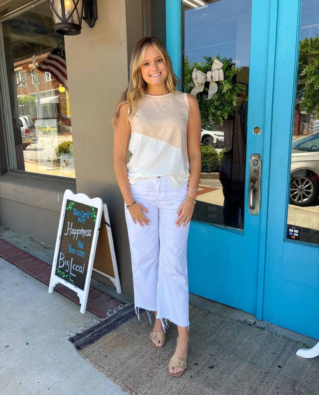 Sweet Two-Tone Apricot Tank