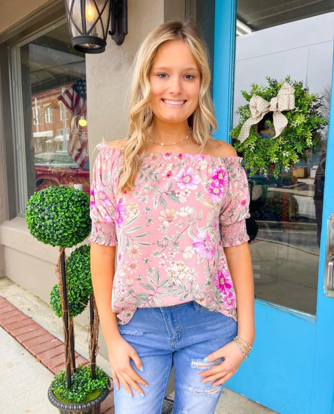 Lovely Floral Print Top