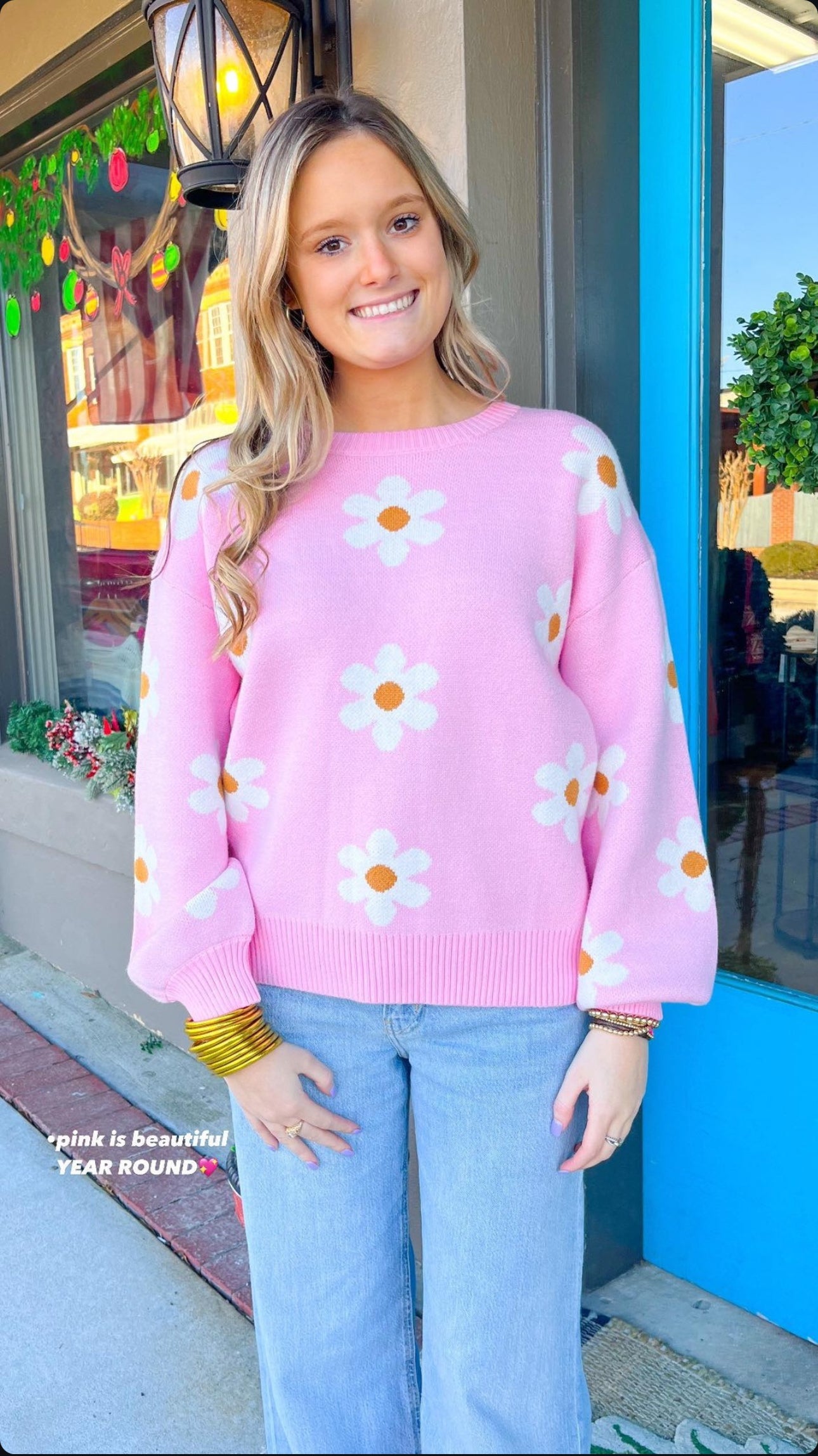 Khalani Flower Knit Sweater