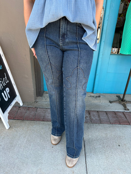 JB Western Detail Straight Leg Jean