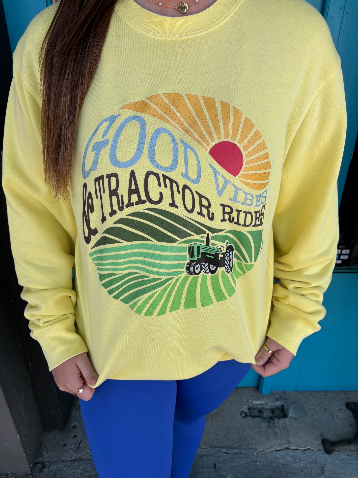 Good Vibes Tractor Rides Crewneck