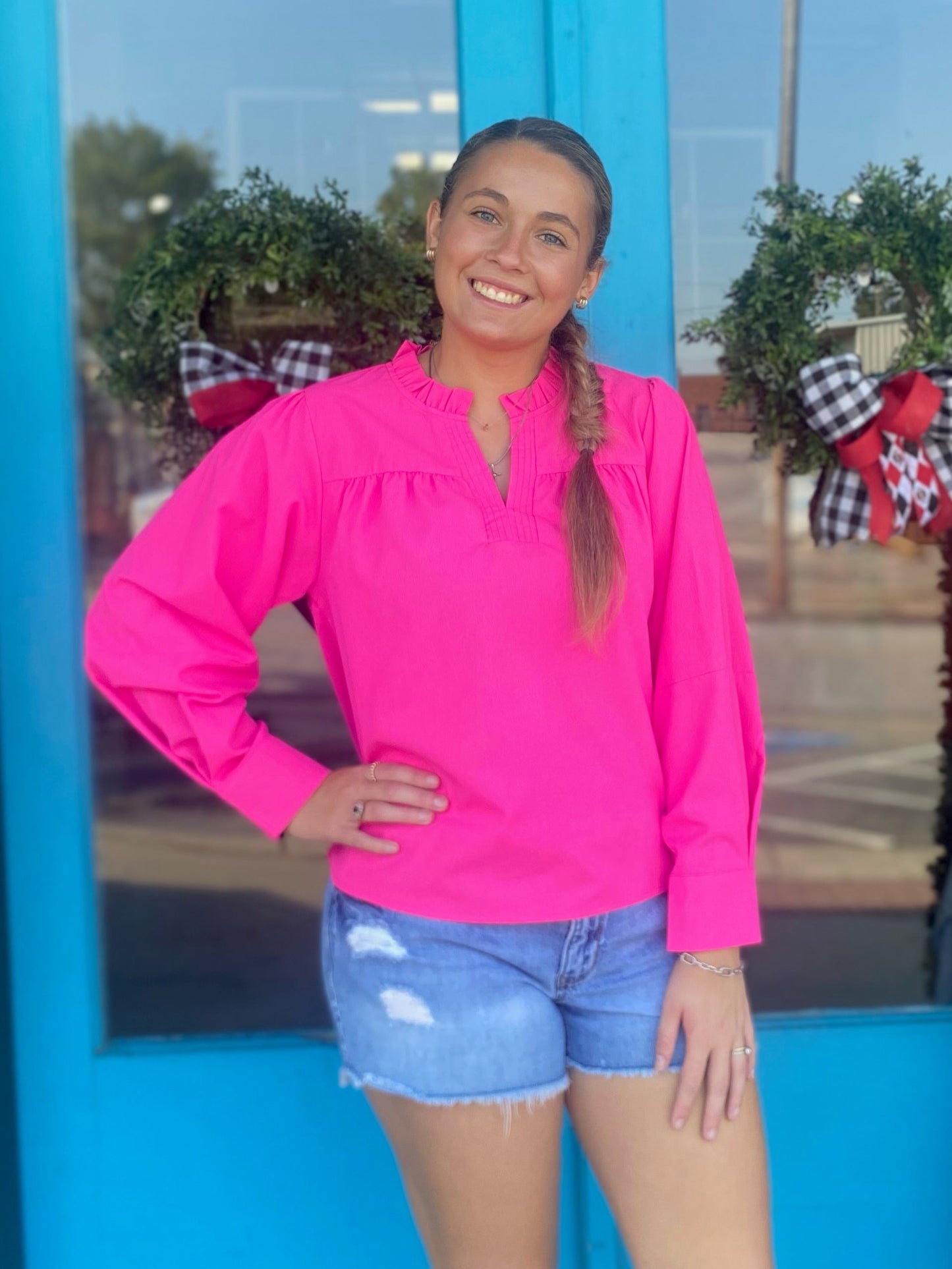 Helen's Hot Pink Blouse