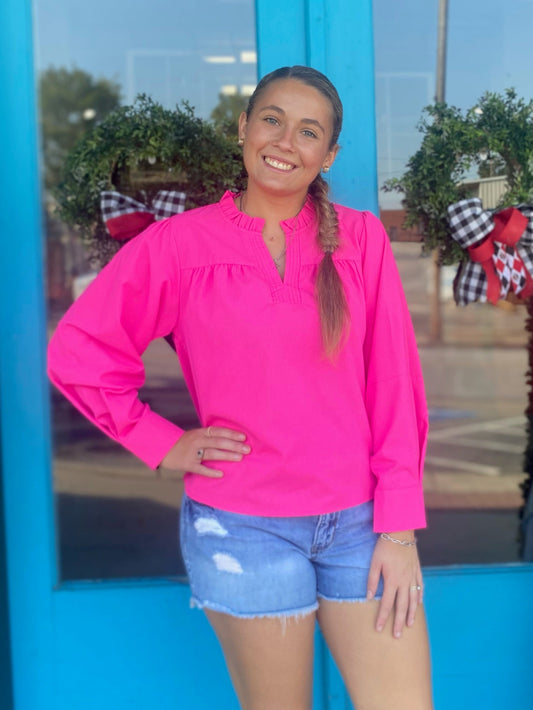 Helen's Hot Pink Blouse