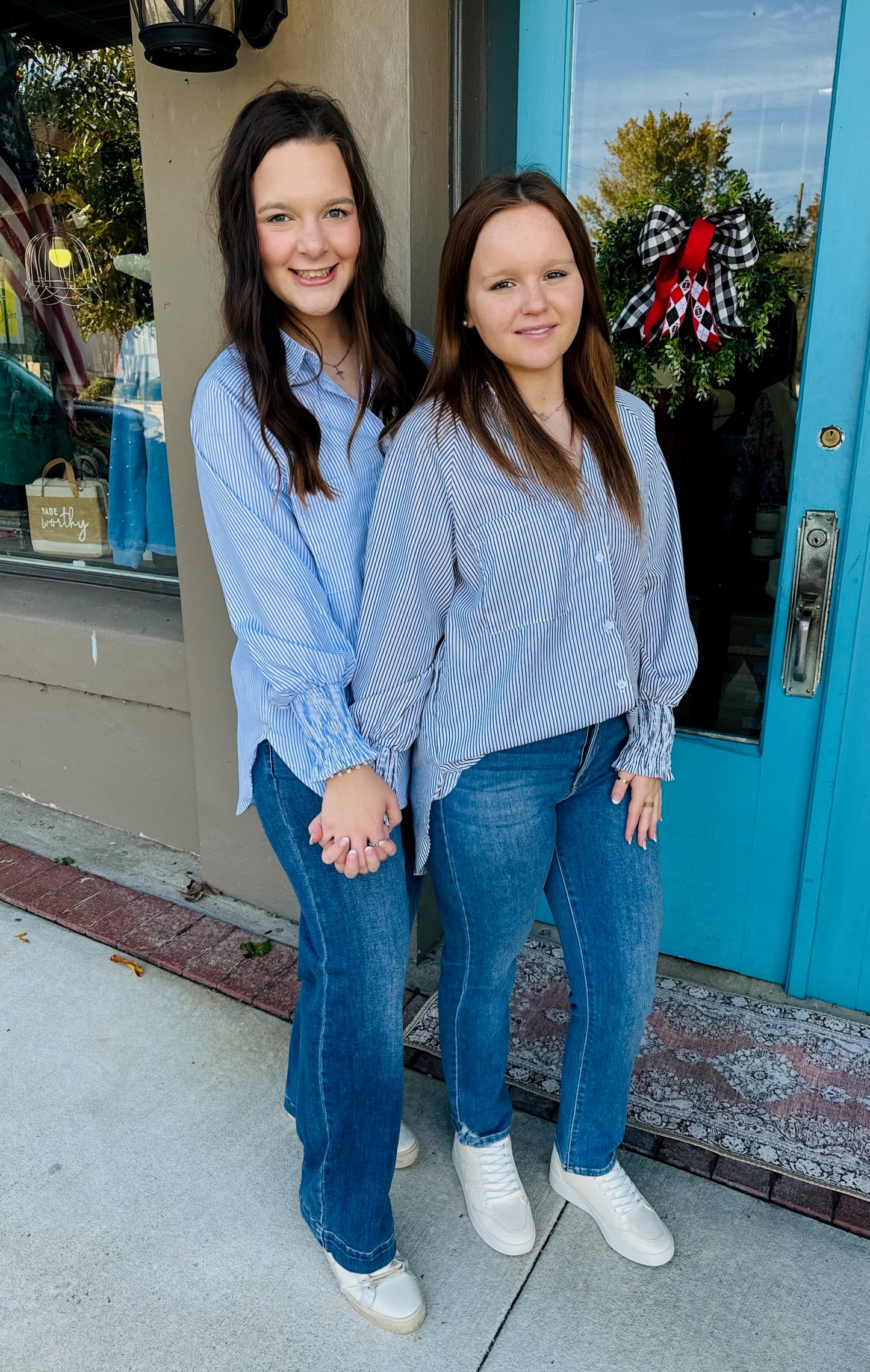 Christine's Striped Boyfriend Shirt