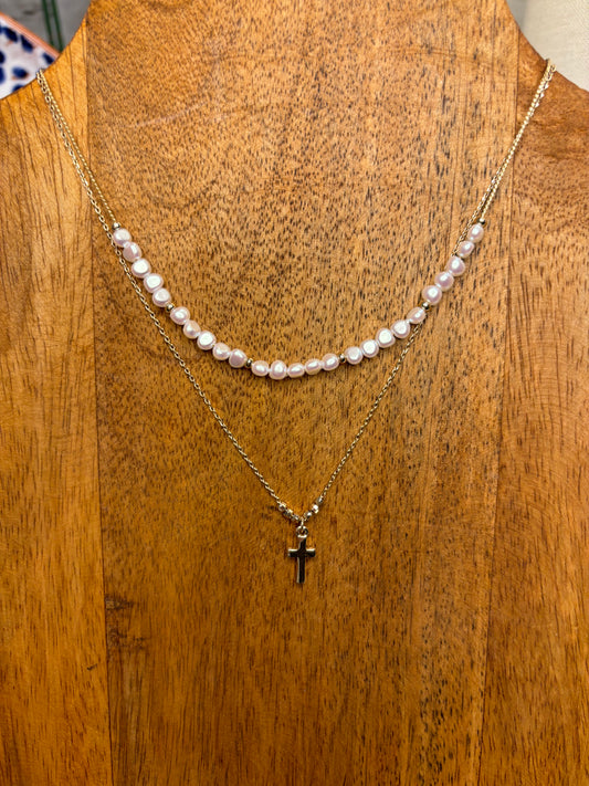 Renzulli Layered Necklace With Cross