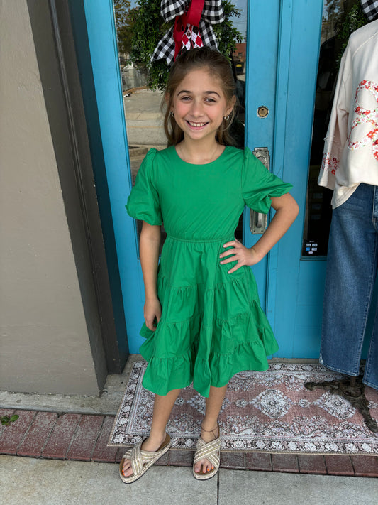 Ella's Kelly Green Spring Dress
