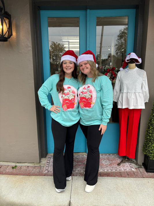 Santa's Little Yelpers Long Sleeve Comfort Tee