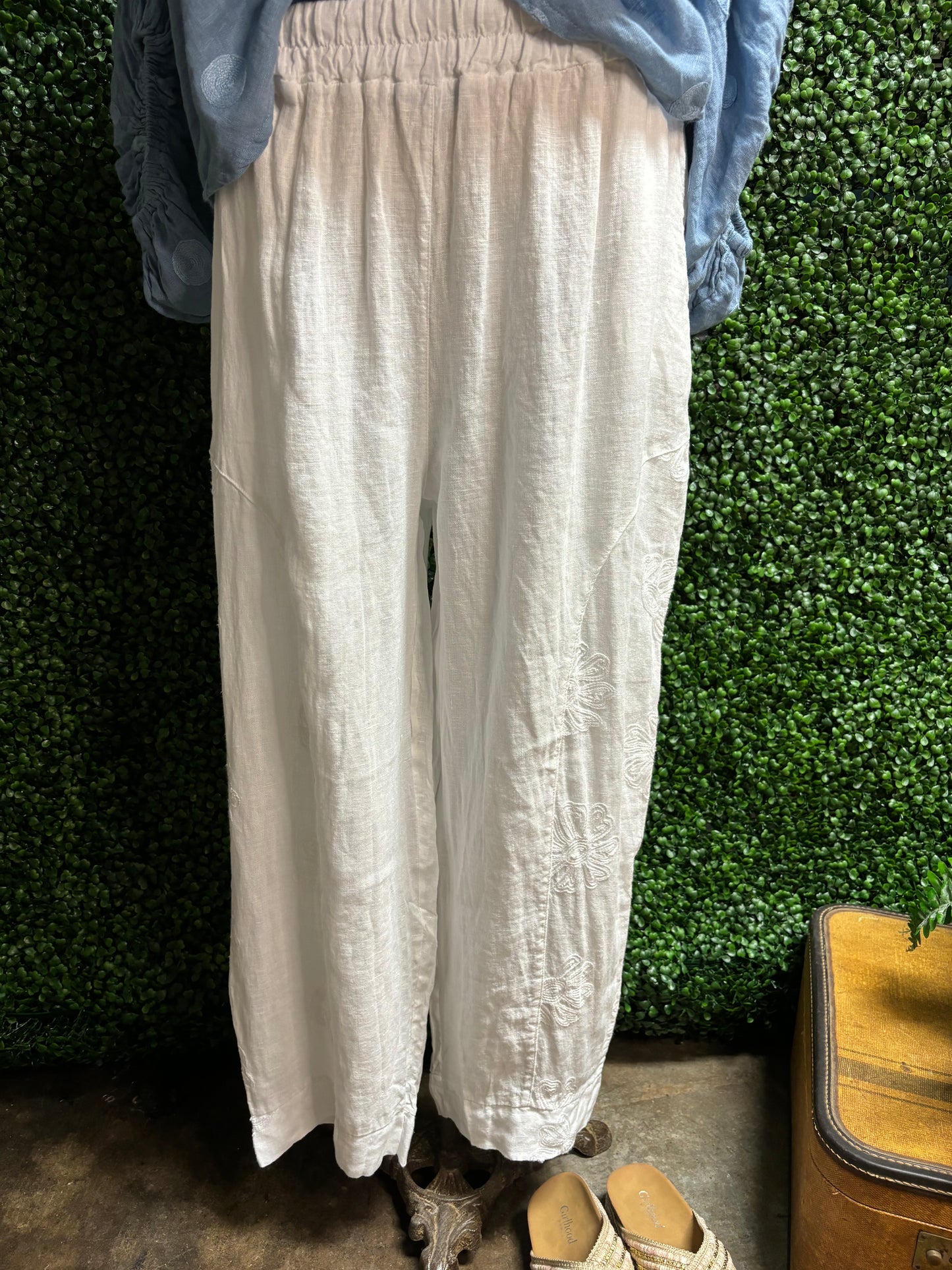 Summer Linen Pant, White