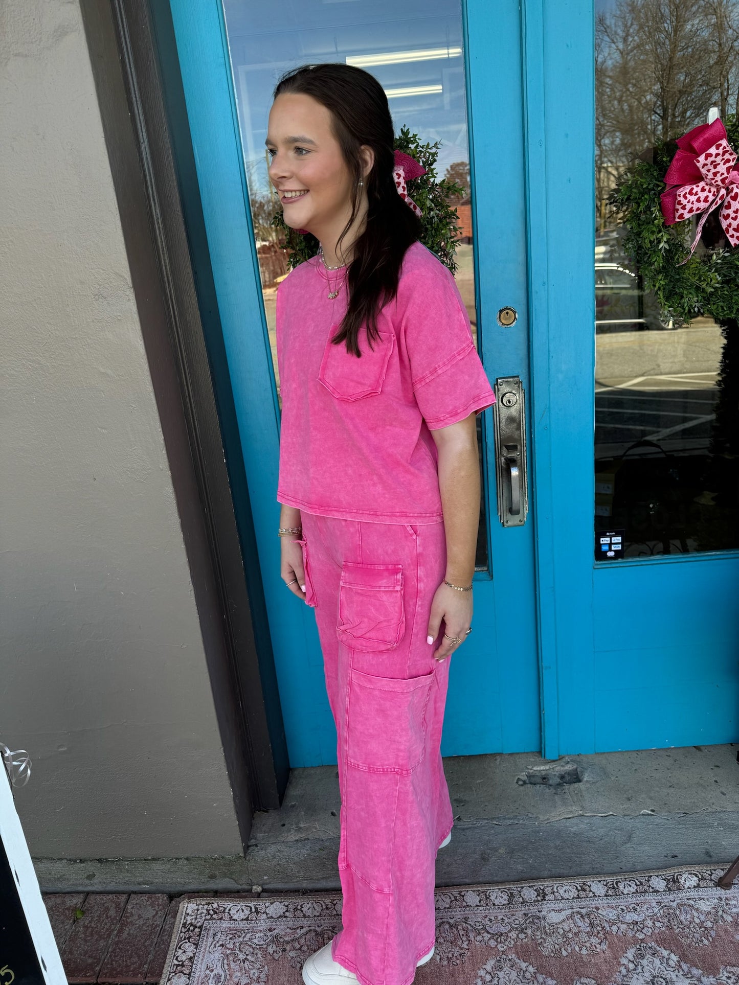 The Lanier Pink Cargo Pants