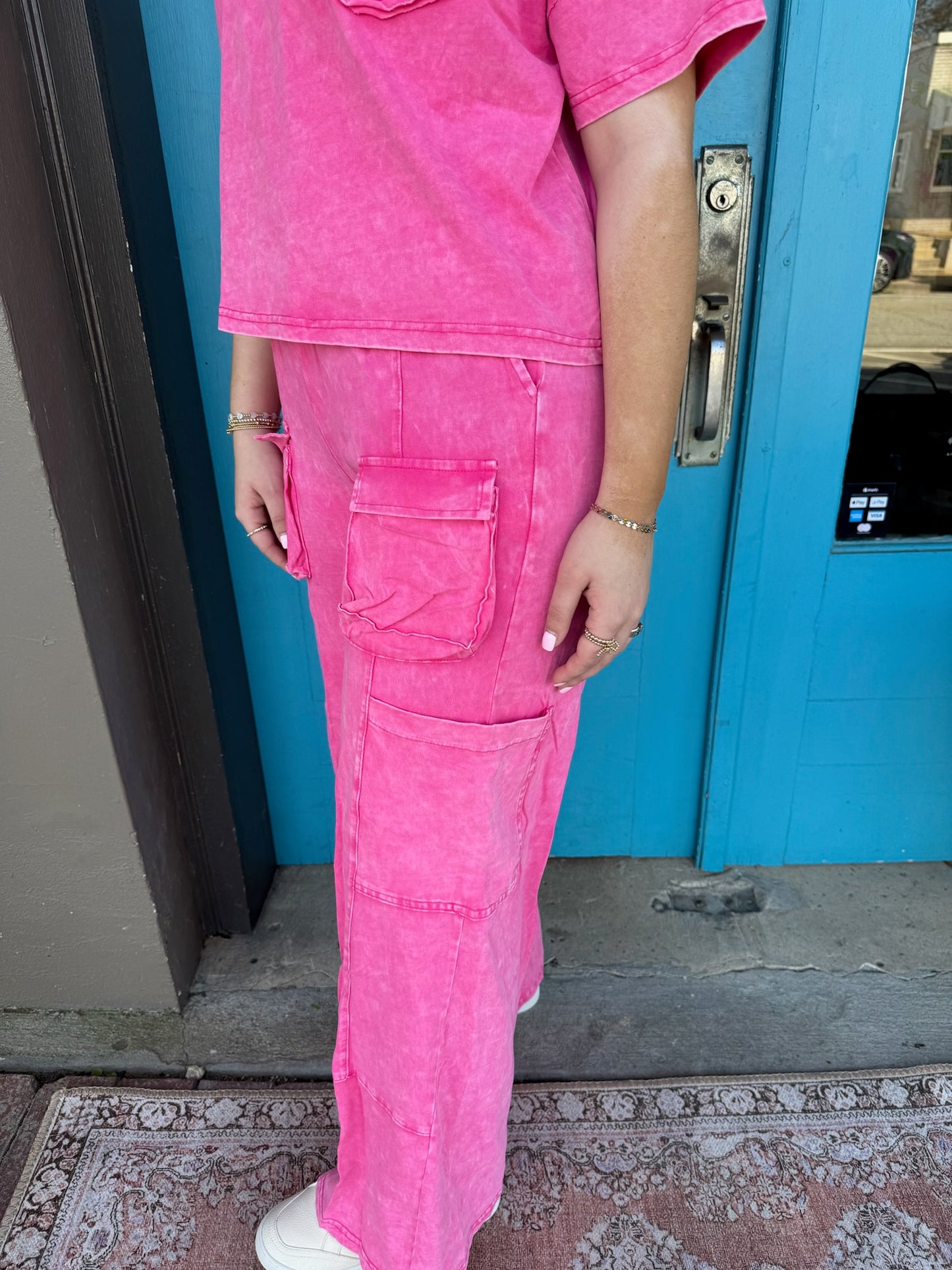 The Lanier Pink Cargo Pants