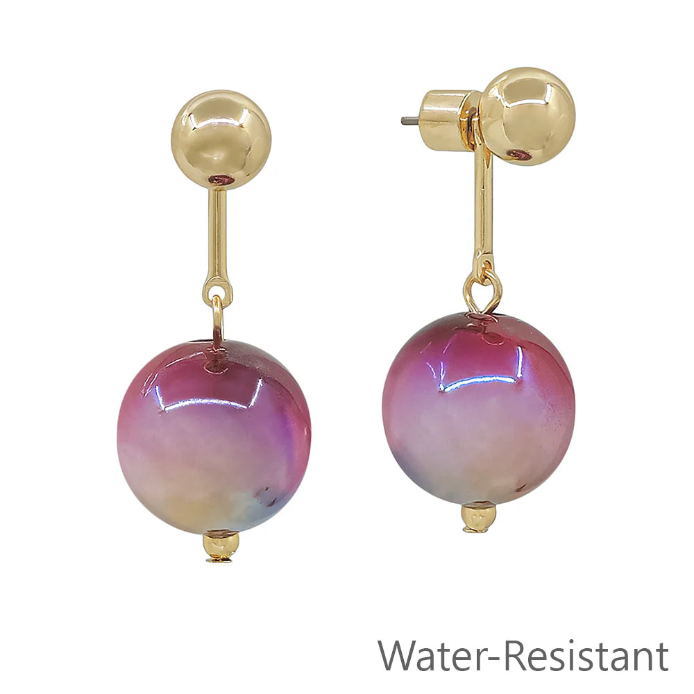 Purple Candy Drop Earrings