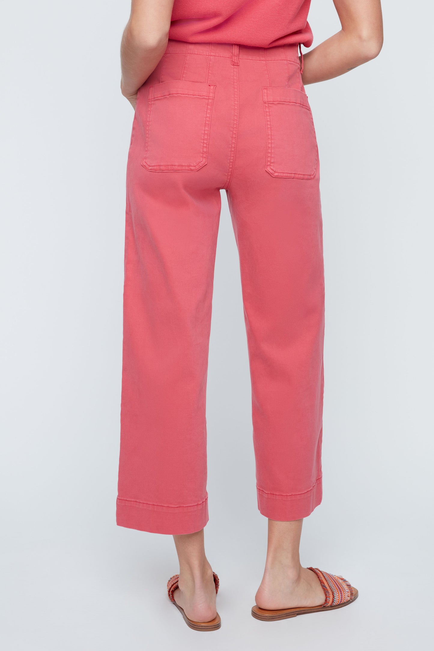 Dot's Cotton Trousers, Soft Coral