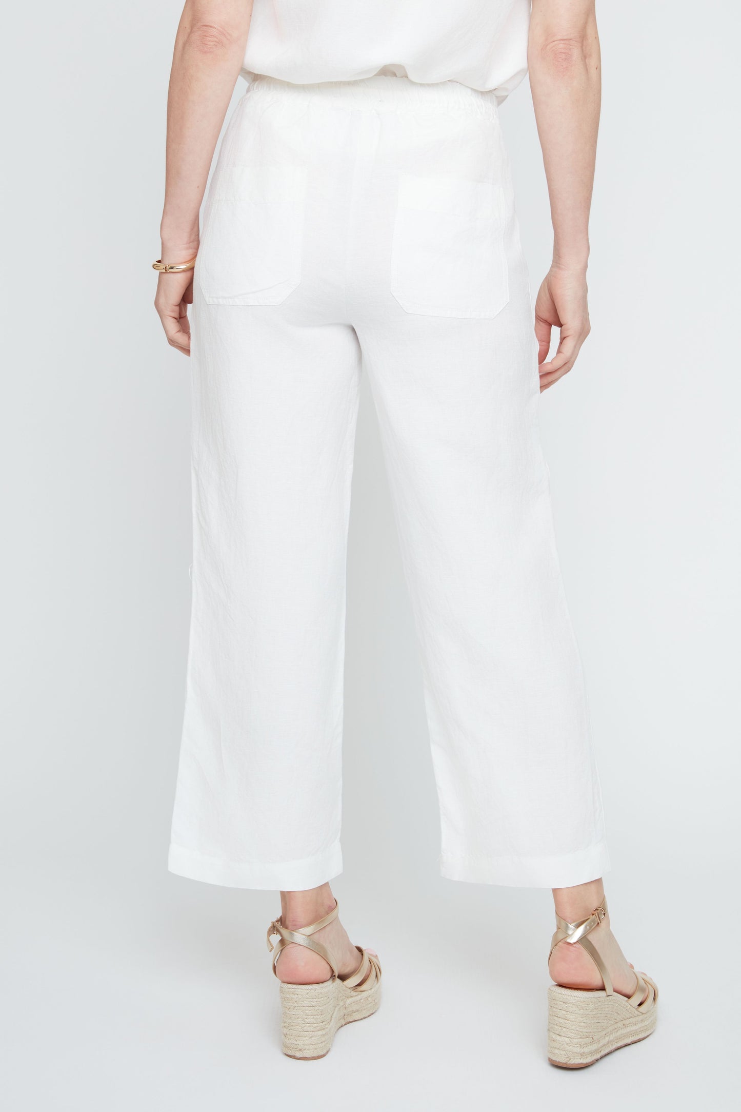 Renuar Sara Linen Pants, Creme