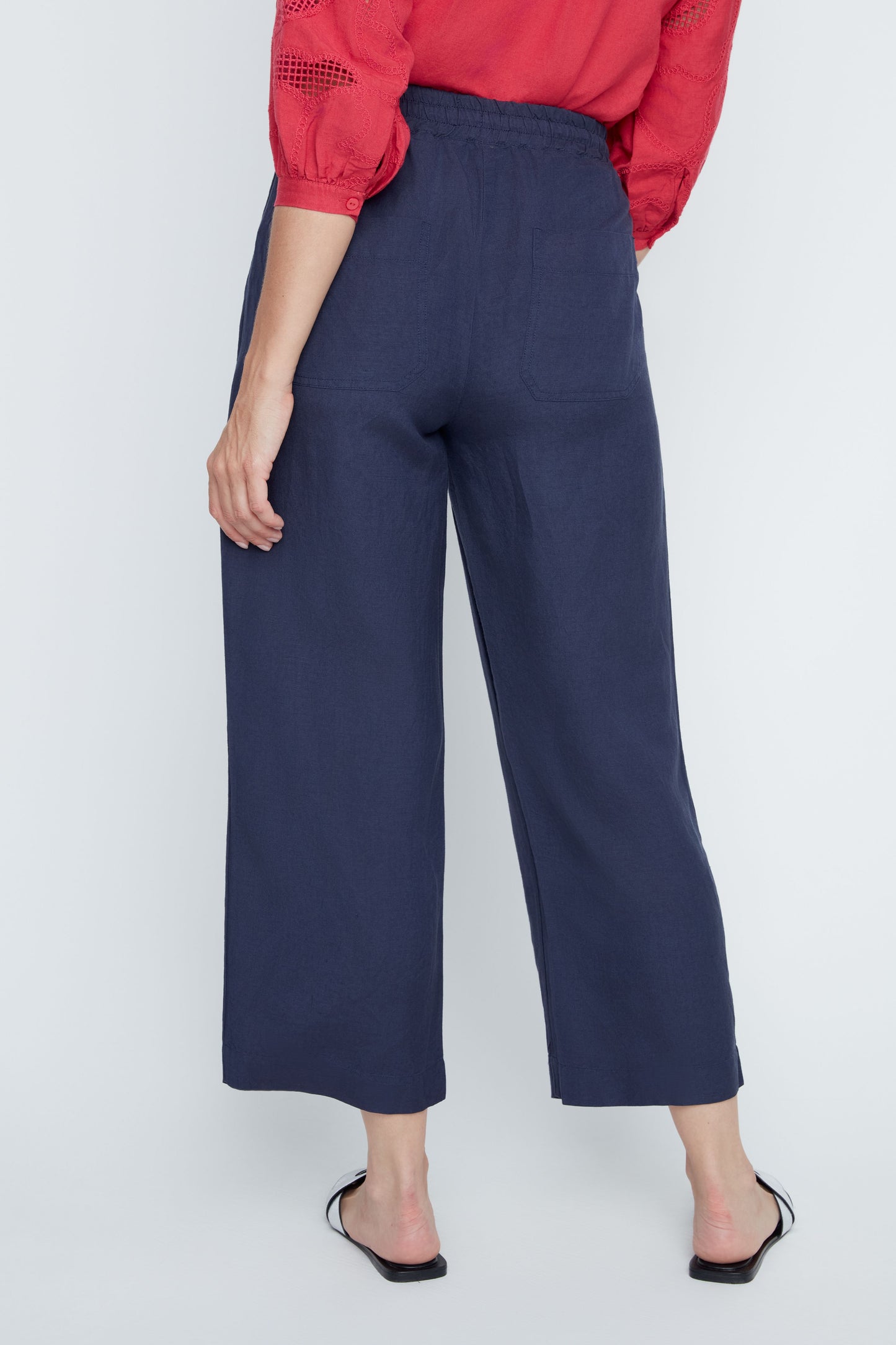 Renuar Sara Linen Pants, Indigo