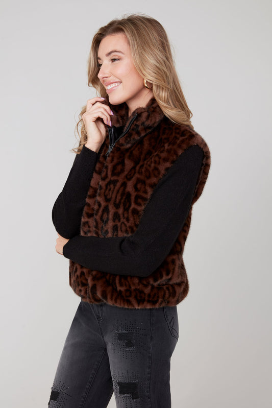 Chestnut Leopard Vest