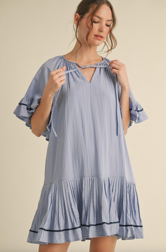Polly's Blue Flowy Dress