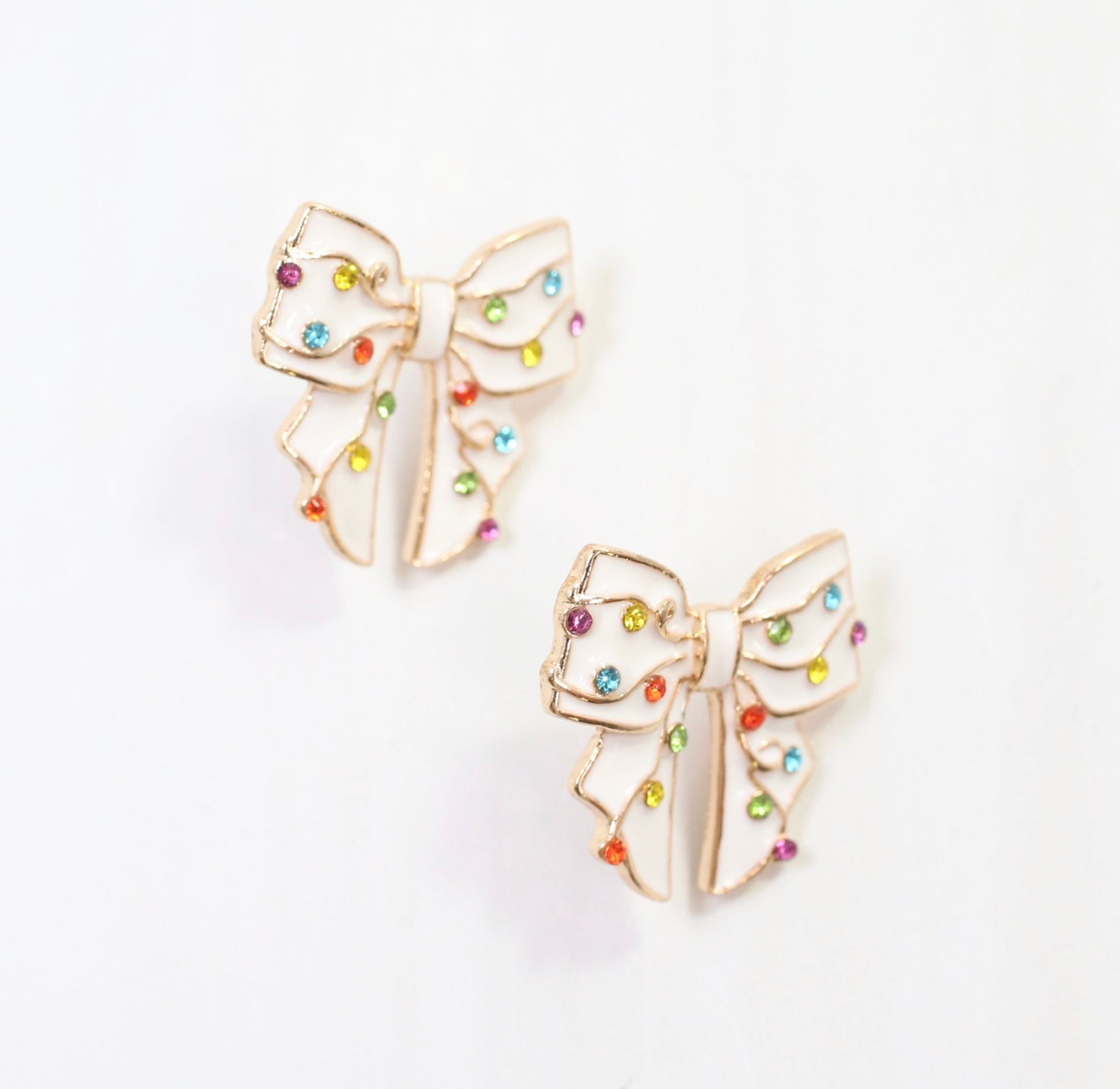 Blitzen White Bow Stud