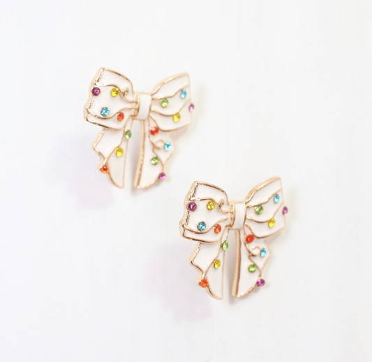 Blitzen White Bow Stud