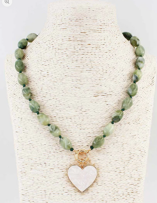 Sage's Heart Pendant Necklace