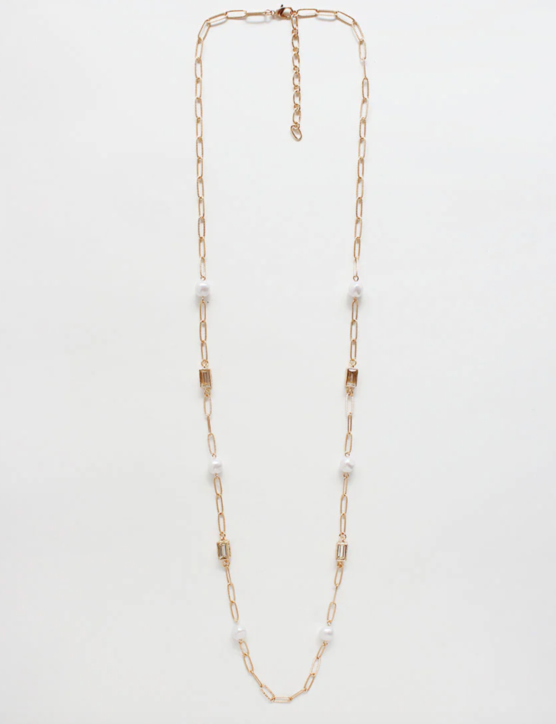 Gold Textured Crystal and Necklace