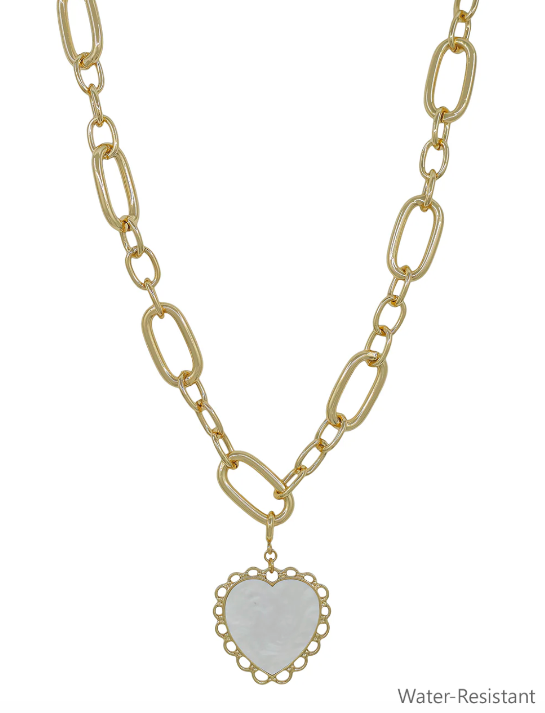 Mother of Pearl Heart Necklace