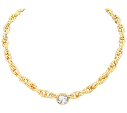 Square Chunky Chain Necklace