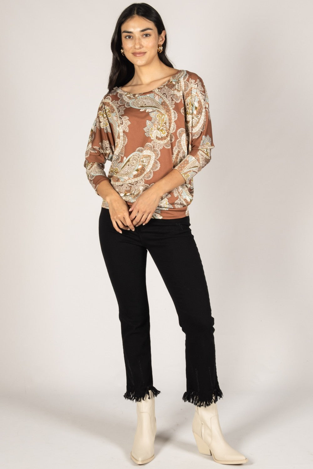 Leah's Paisley Dolman Top