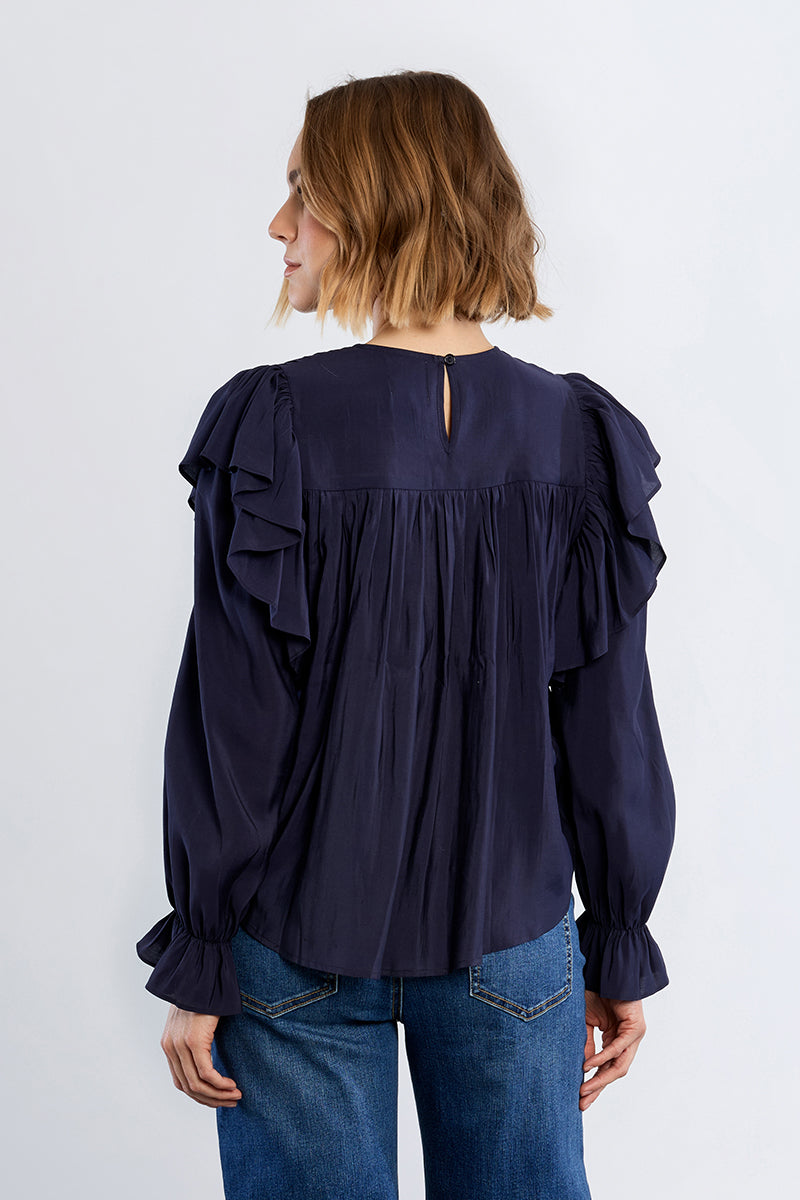 Relaxed Ruffles in Blue