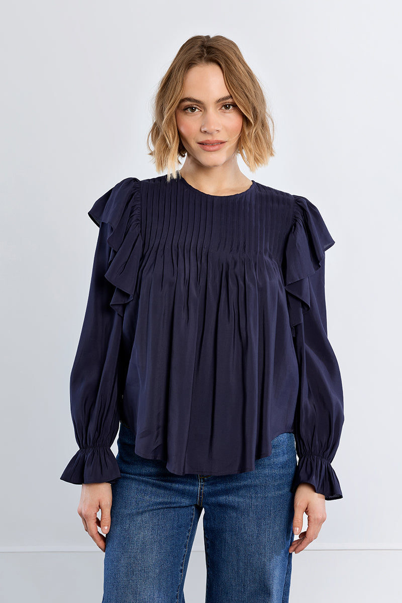 Relaxed Ruffles in Blue