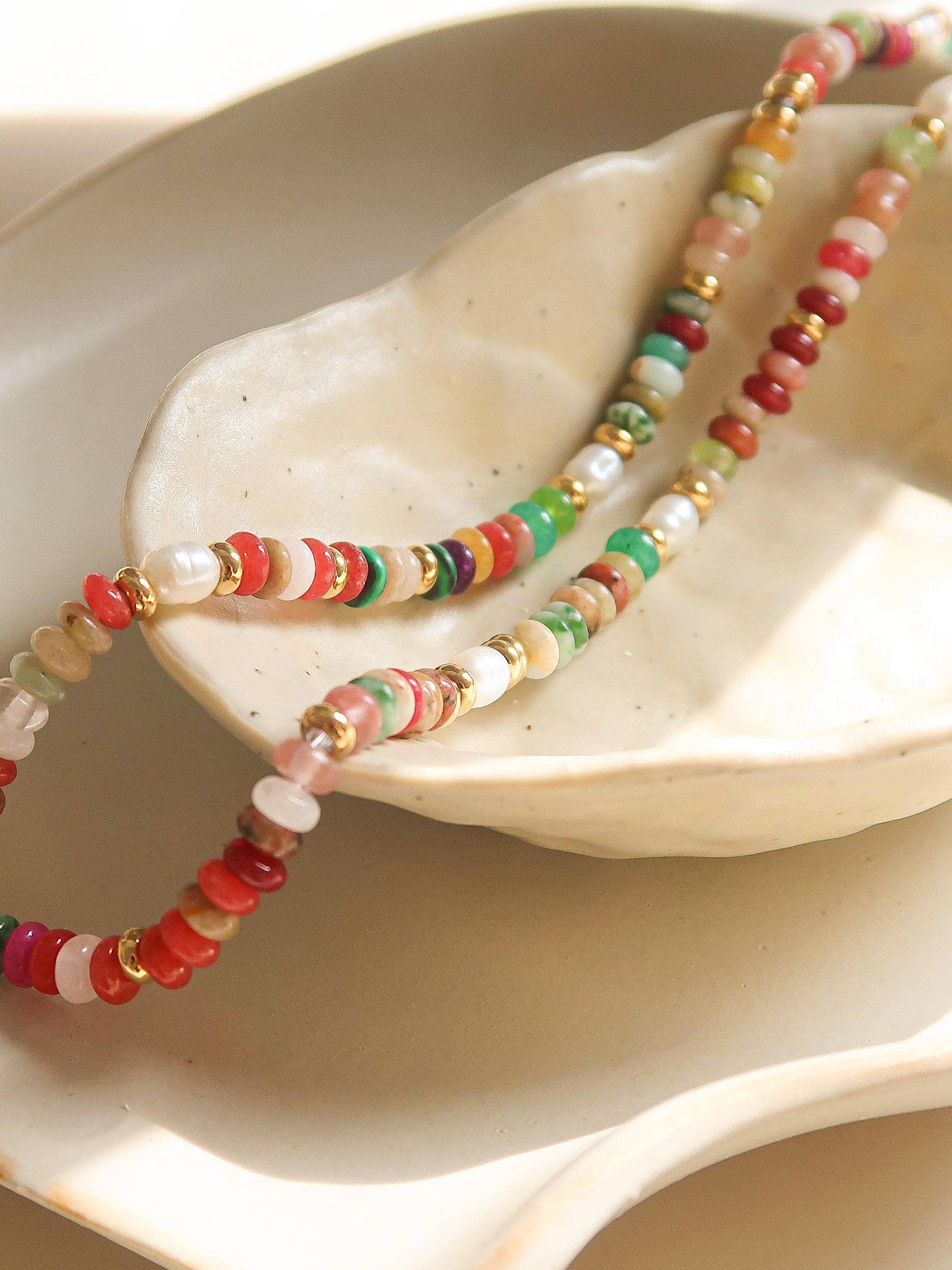 Sunny Boho Color Beaded Necklace