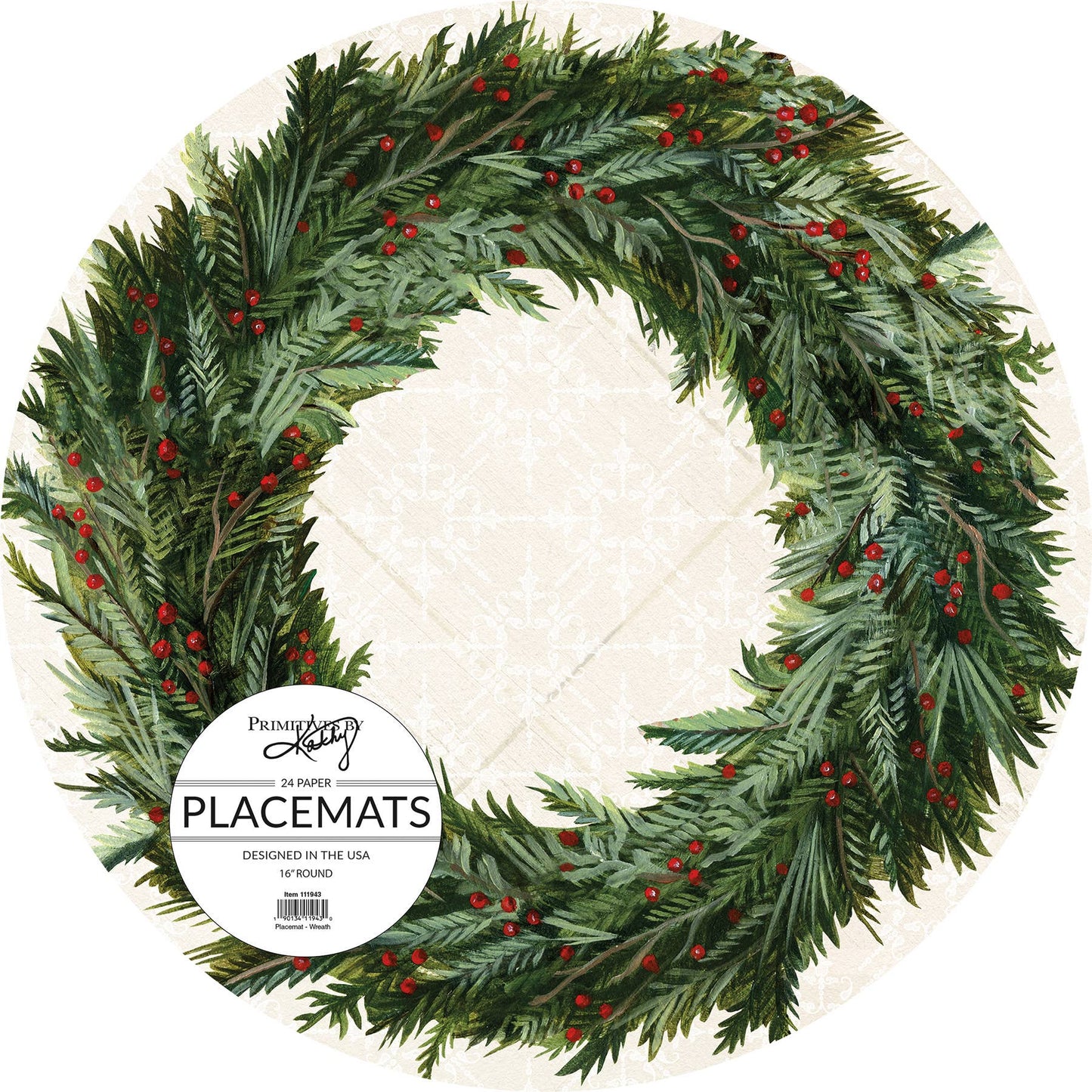 Paper Christmas Wreath Placemat