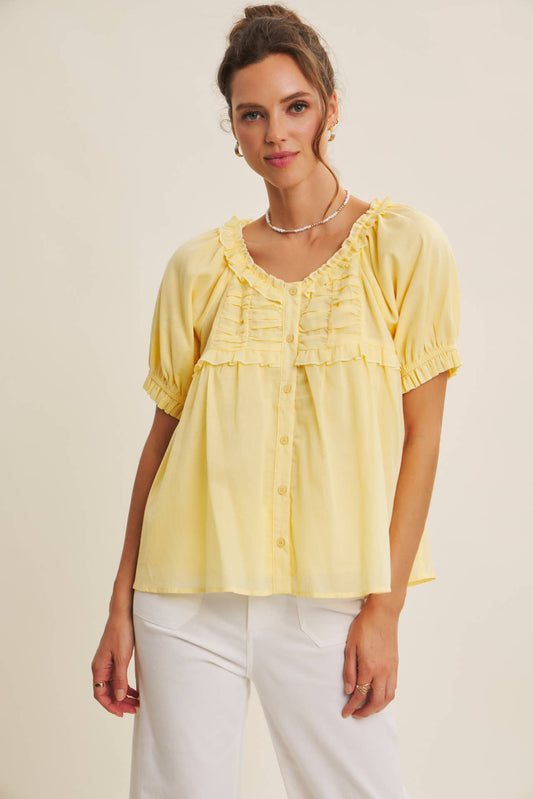 Delicate and Mellow Ruffle Blouse