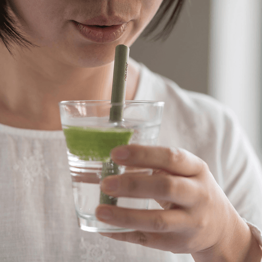 Original Reusable Green Bamboo Straws - Set of 6