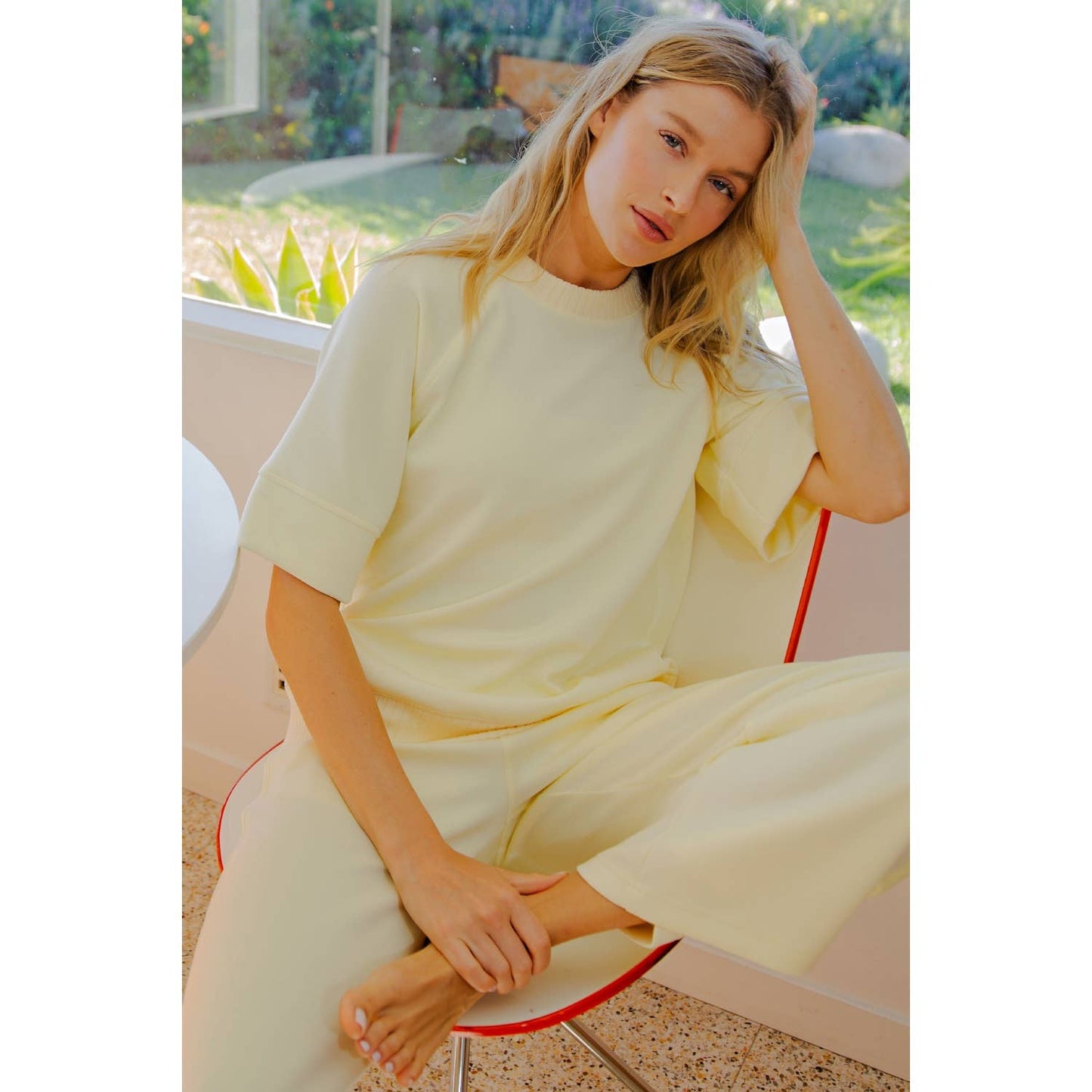 Modal Ribbed Neck Top